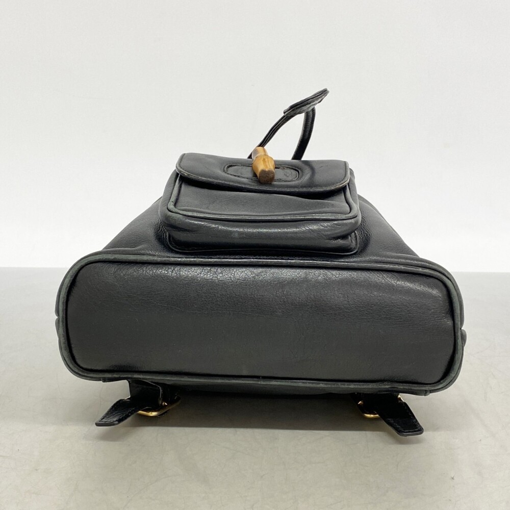 Gucci Bamboo Backpack (003 1705 0030) Leather, Black, Women's - Picture 3 of 16